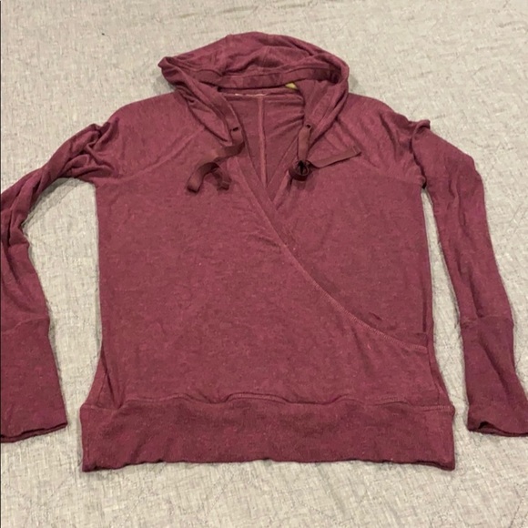 Athleta Burgundy Fitted Wrap Hoodie - Picture 11 of 16